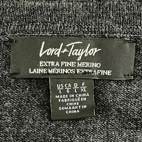 Lord & Taylor Ruffled Hem Wool Sweater - Picture 7 of 7